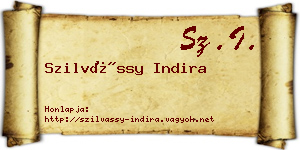 Szilvássy Indira névjegykártya